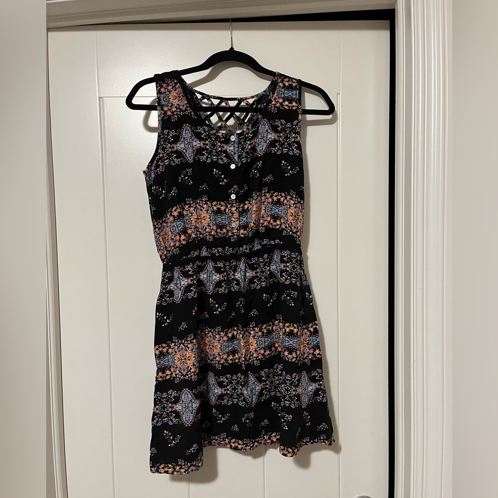 Printed Black Summer Dress